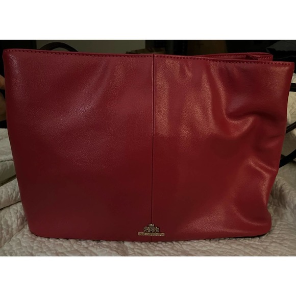 Rowallan Of Scotland Shoulder Bag Crossbody Strap Womens Pink Brown Leather - Picture 2 of 10